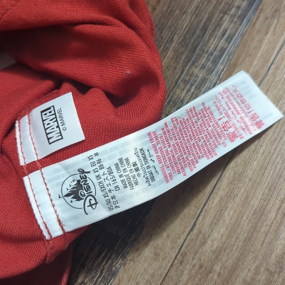 NWT Disney Marvel Pop Art Unisex Red Denim Jacket - Picture 10 of 10